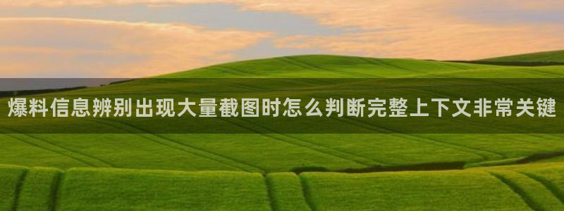 爆料吃瓜网:爆料信息辨别出现大量截图时怎么判断完整上下文非常关键