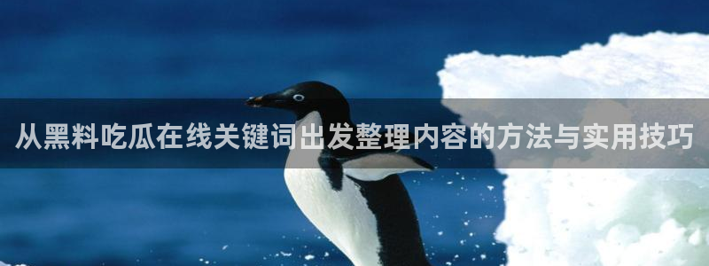我要吃瓜:从黑料吃瓜在线关键词出发整理内容的方法与实用技巧